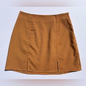 Urban Outfitters Yellow Plaid Mini Skirt - Size S